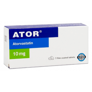ATOR 10 MG ( ATORVASTATIN ) 7 FILM-COATED TABLETS